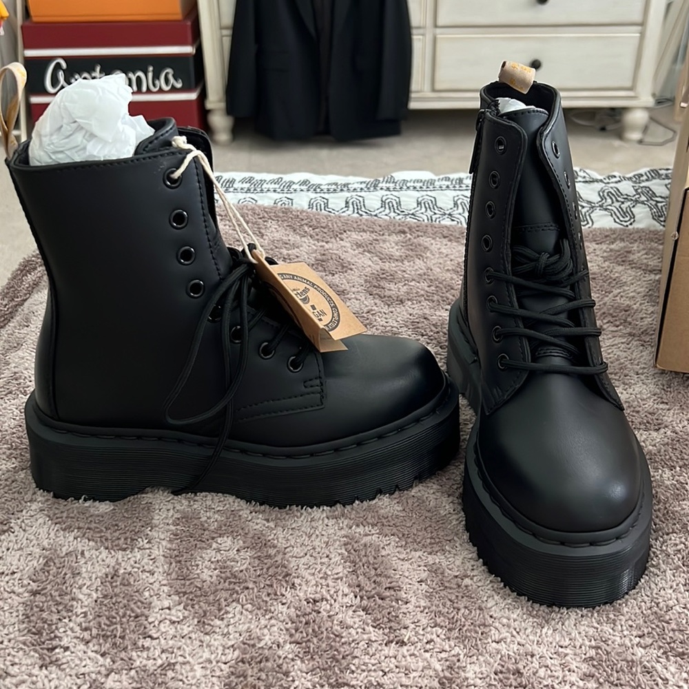 Doc Marten vegan leather black boots
